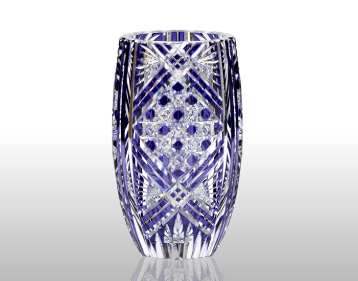 クリスタルガラス　切子　花瓶